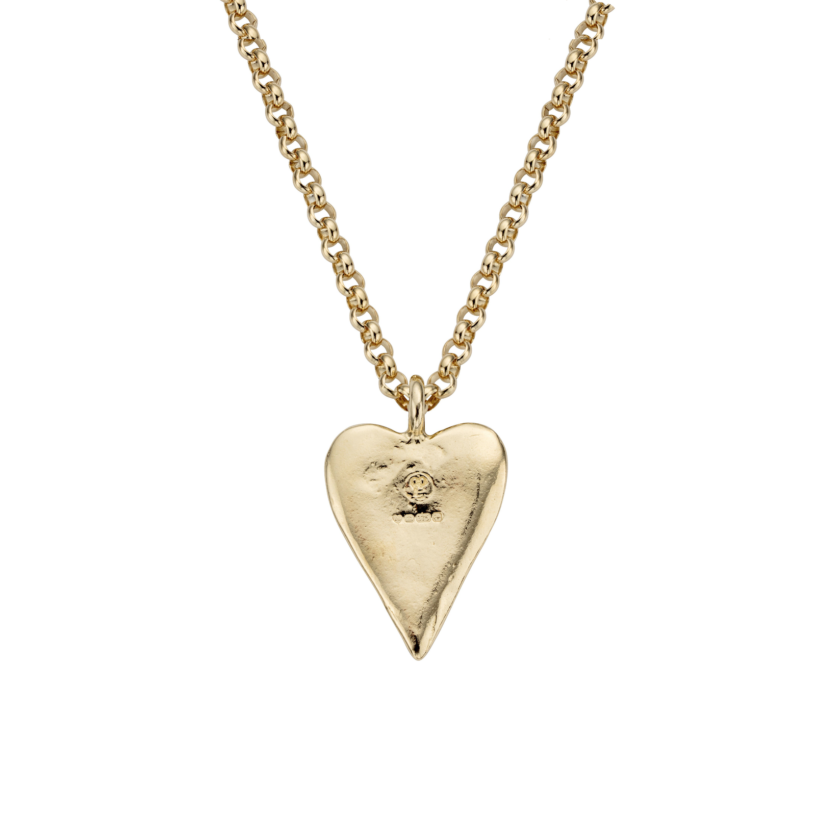 Gold Maxi Heart Necklace with Paw Print