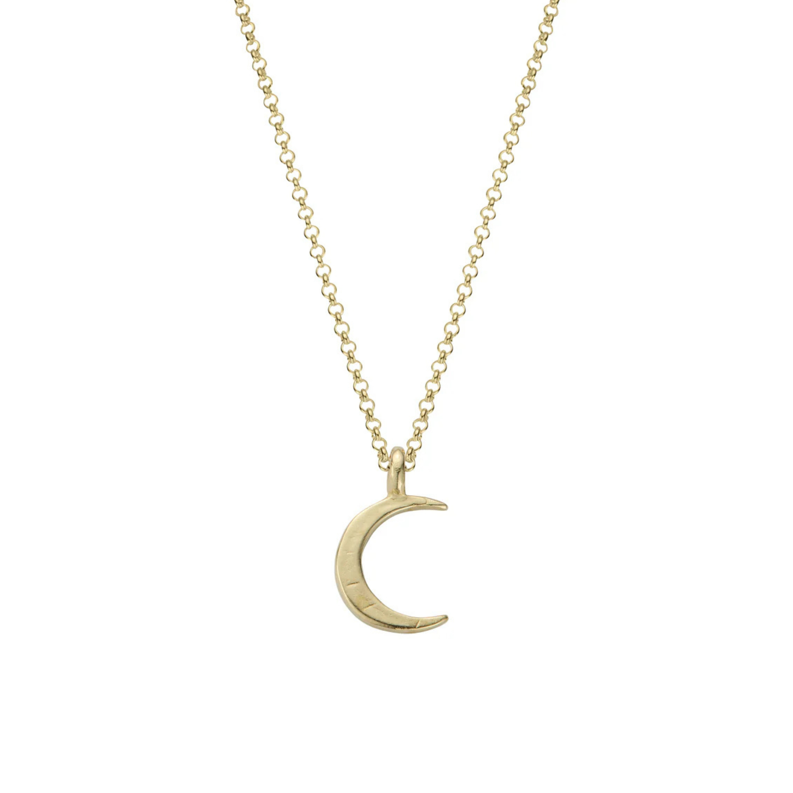 Gold Medium Crescent Moon Necklace