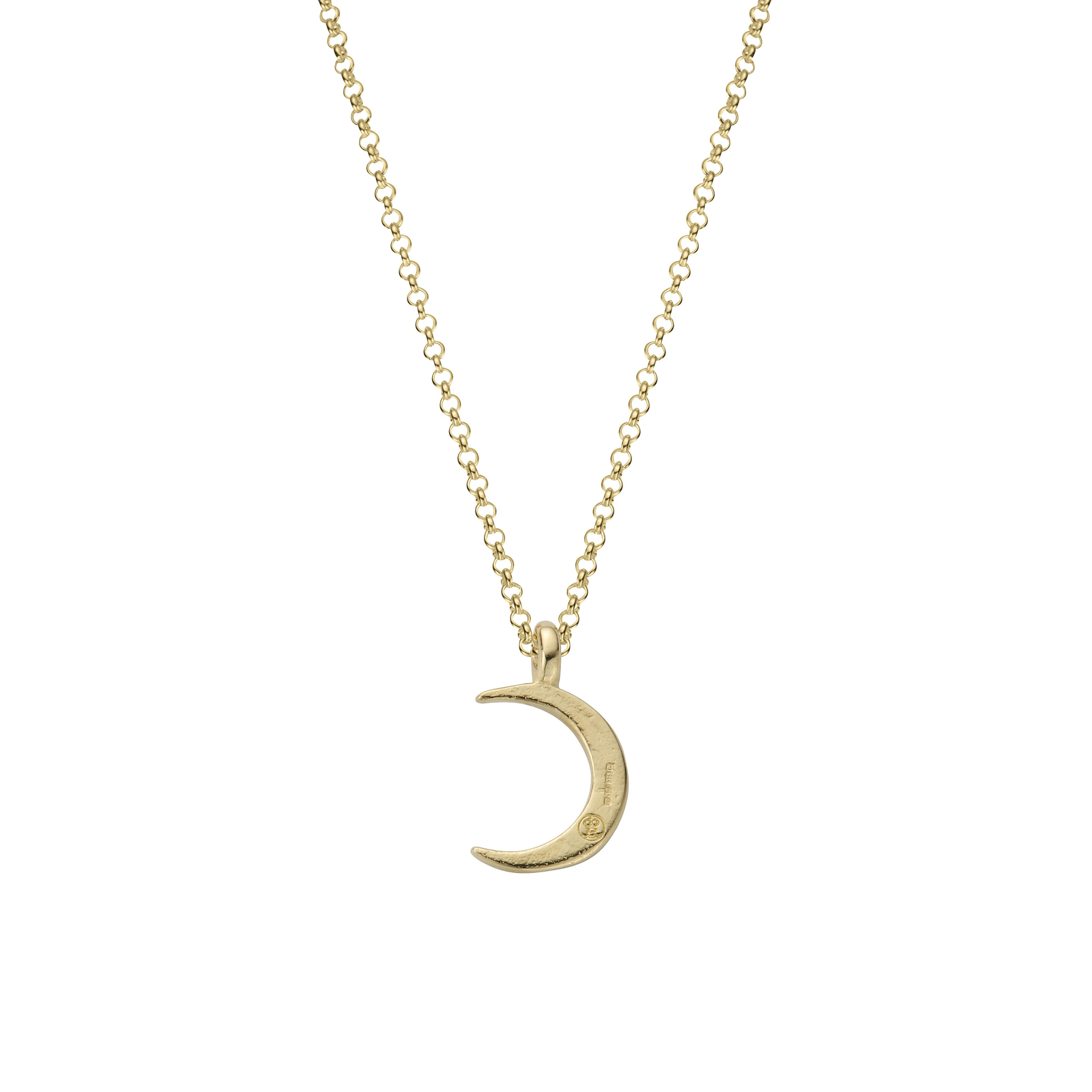 Gold Medium Crescent Moon Necklace