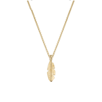 Gold Medium Feather Necklace