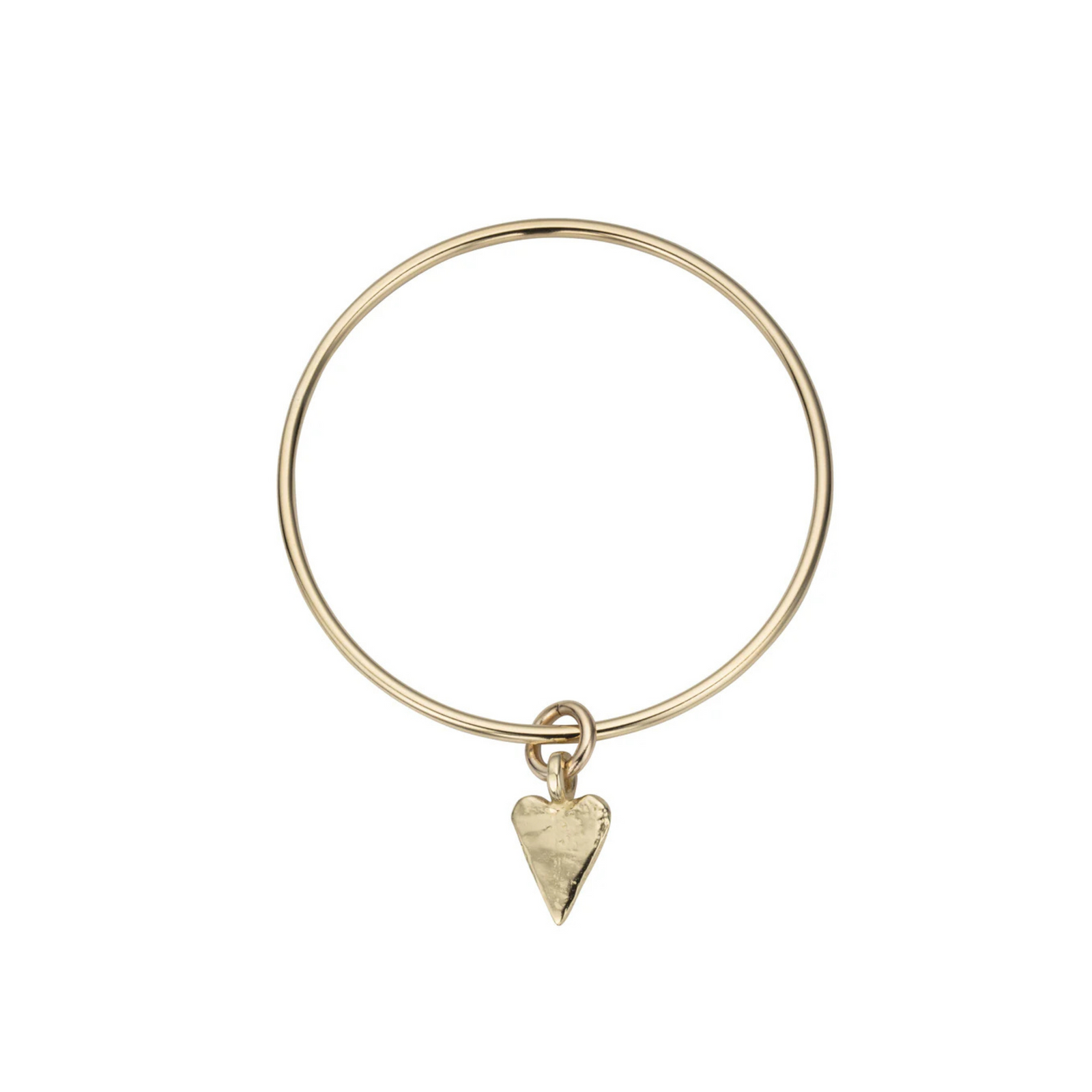 Gold Medium Heart Bangle
