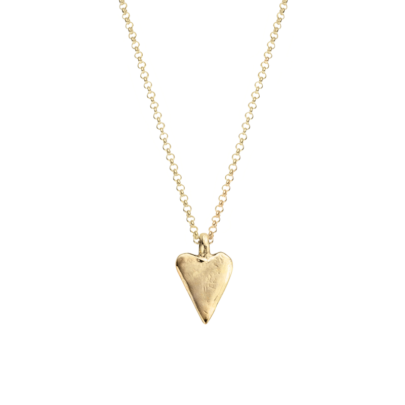 Gold Medium Heart Necklace