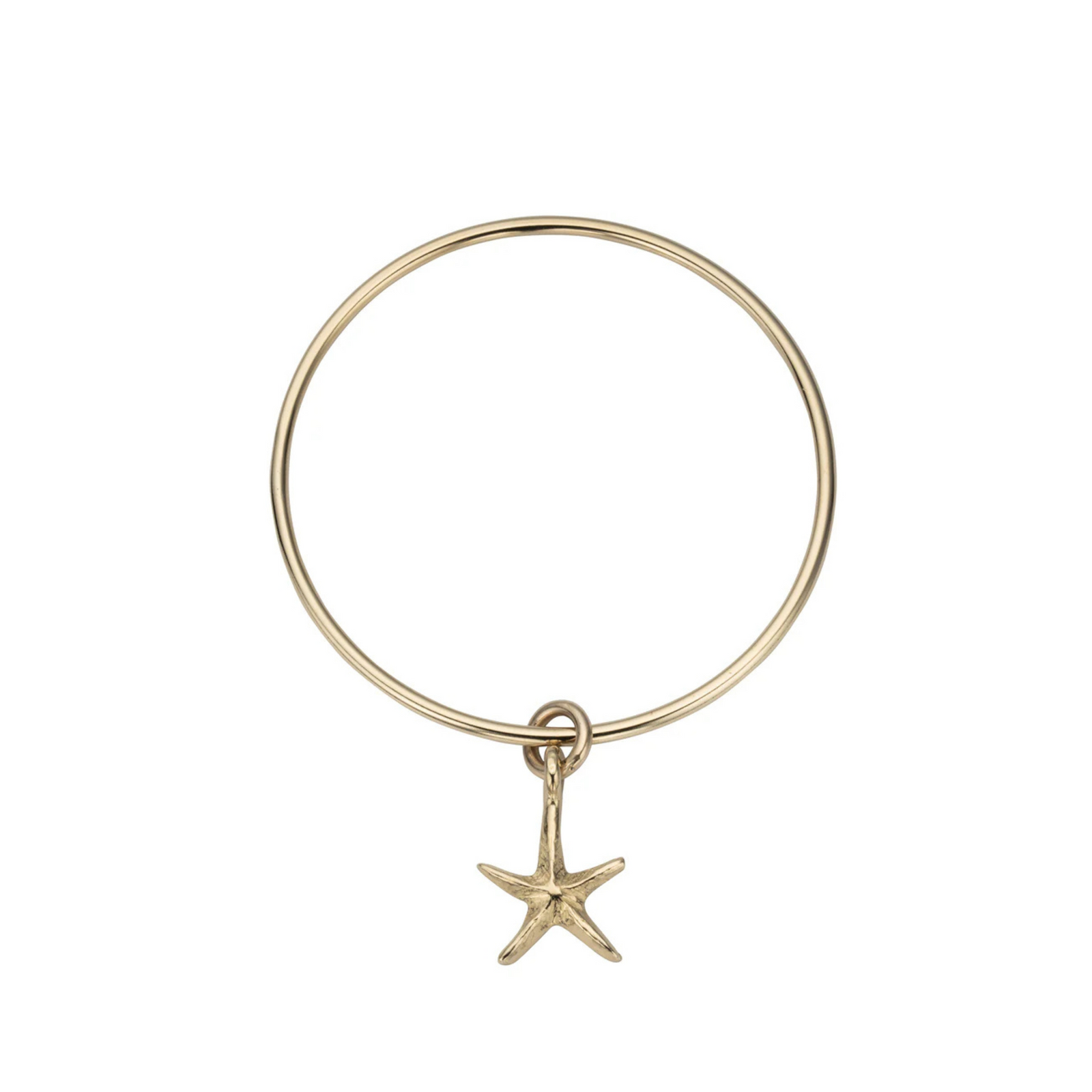 Gold Medium Starfish Bangle