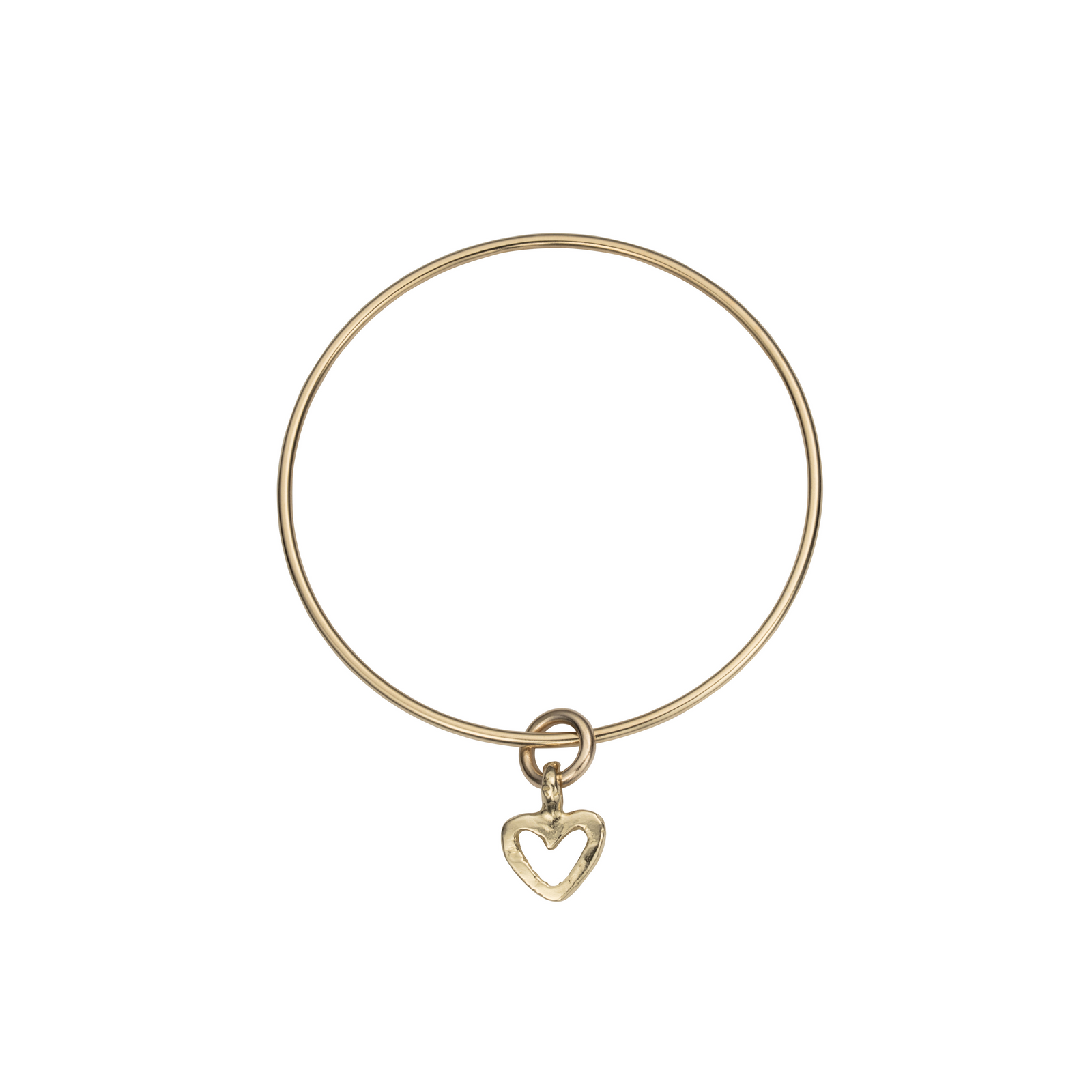 Gold Mini Open Heart Bangle
