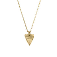 Gold Midi Heart Necklace with Paw Print