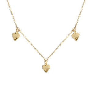 Gold Trio Baby Heart Necklace