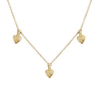 Gold Trio Baby Heart Necklace