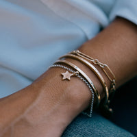 Silver & Gold Guiding Star Chain Bracelet