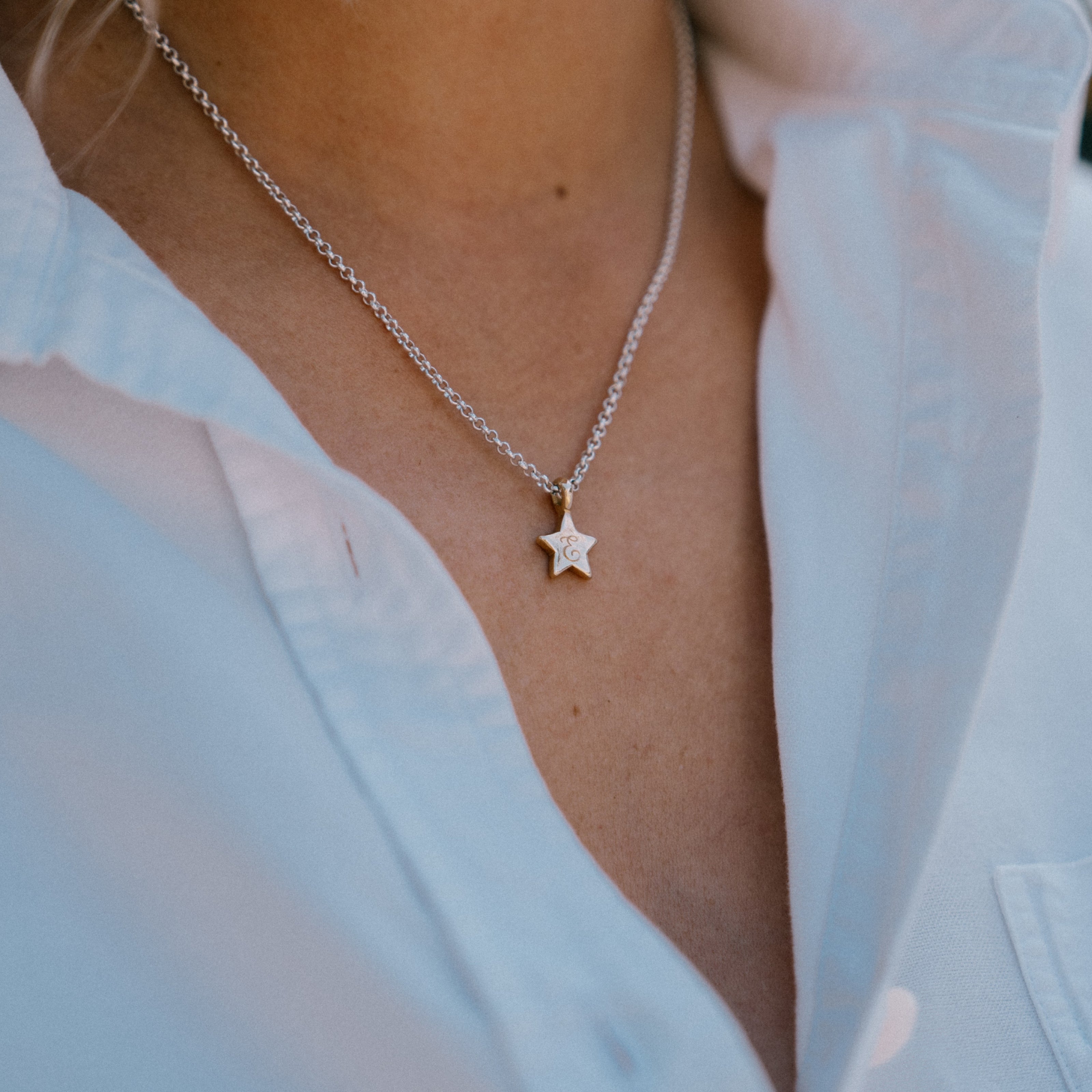 Silver & Gold Guiding Star Necklace