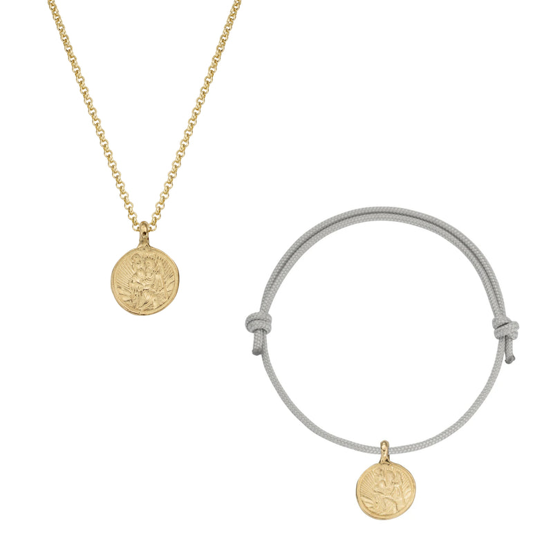 Gold St Christopher Gift Set
