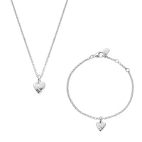Silver Baby Heart Gift Set