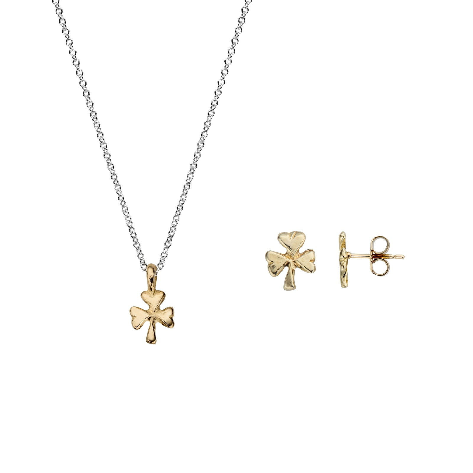 Silver & Gold Baby Shamrock Gift Set