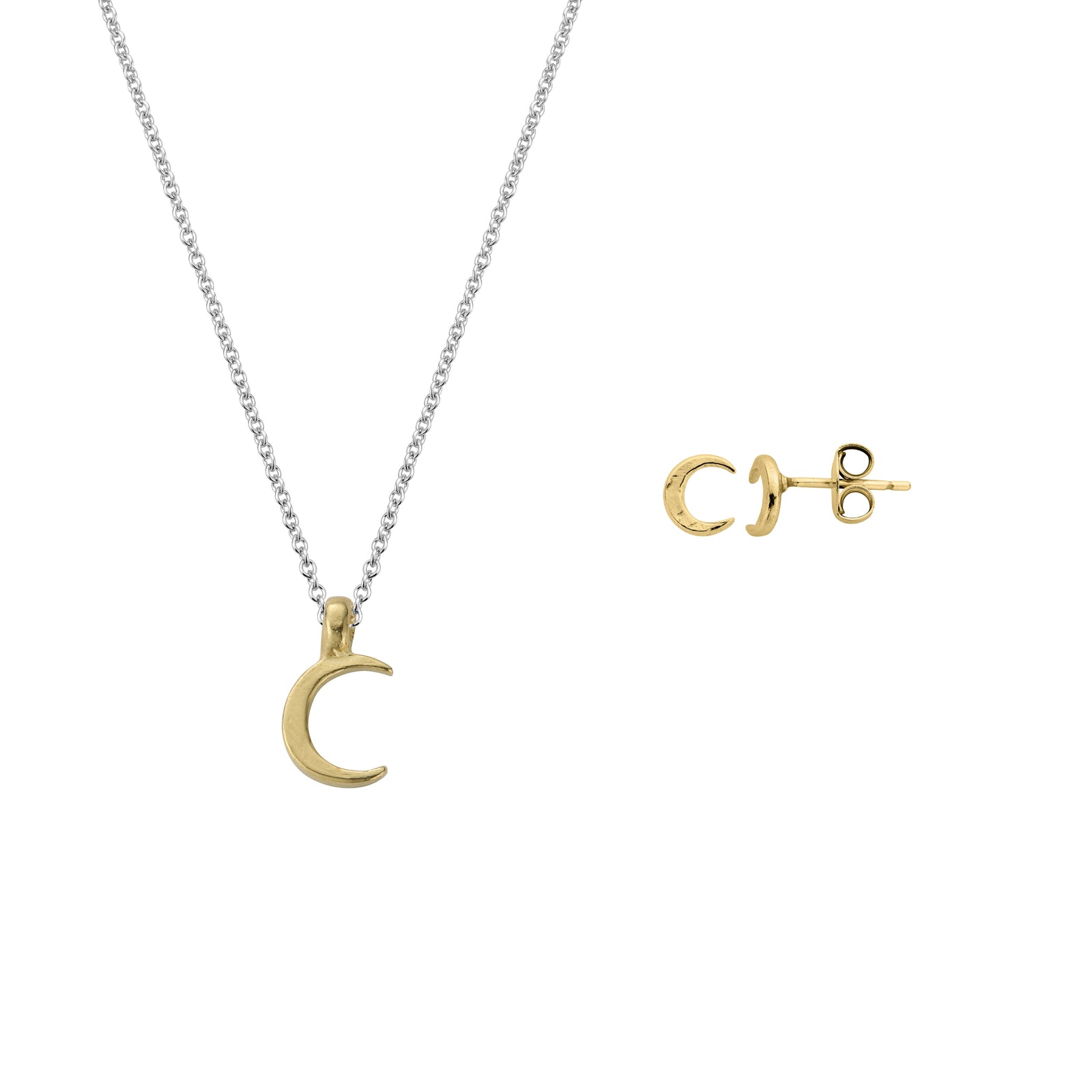 Silver & Gold Crescent Moon Gift Set