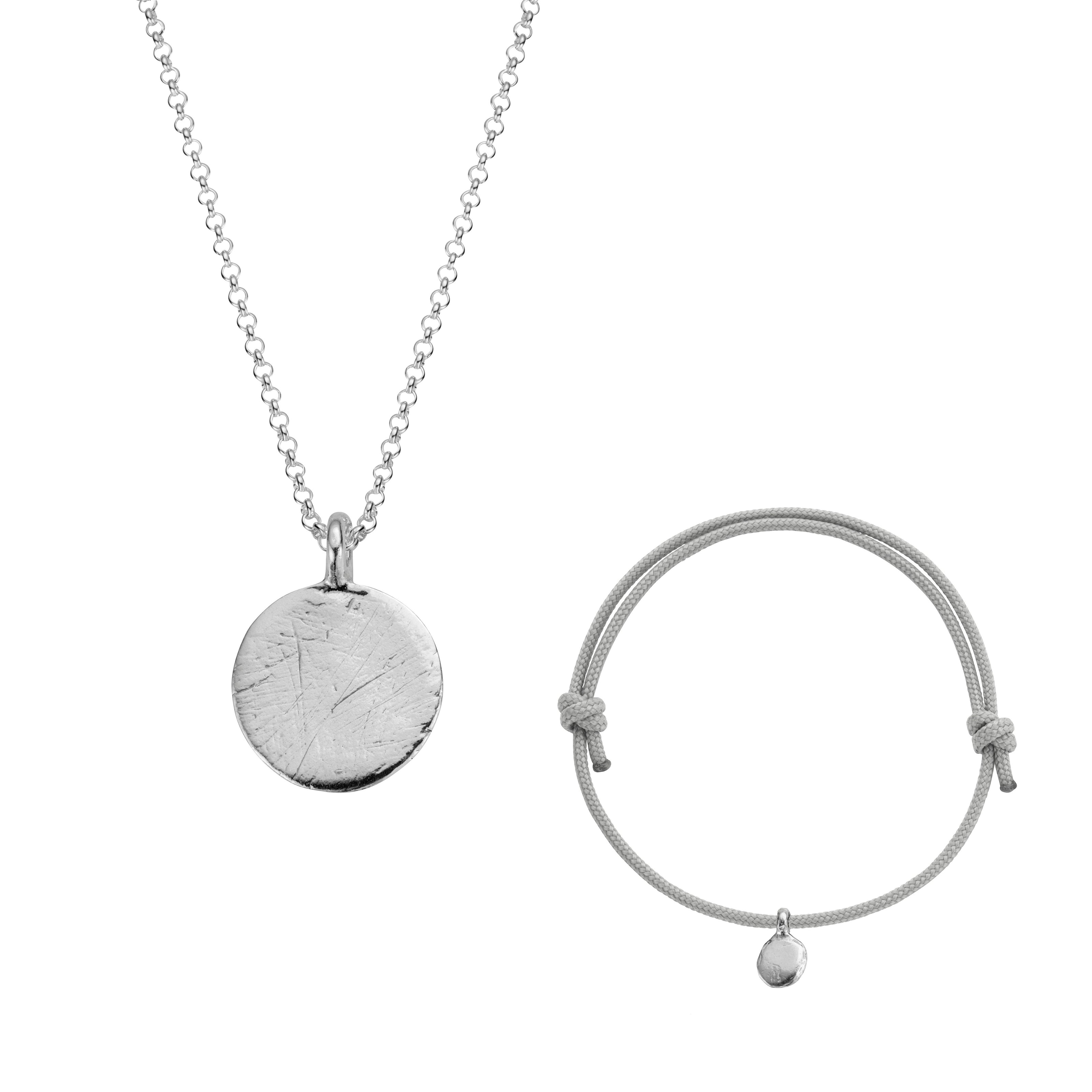 Silver Men's Moon Gift Set
