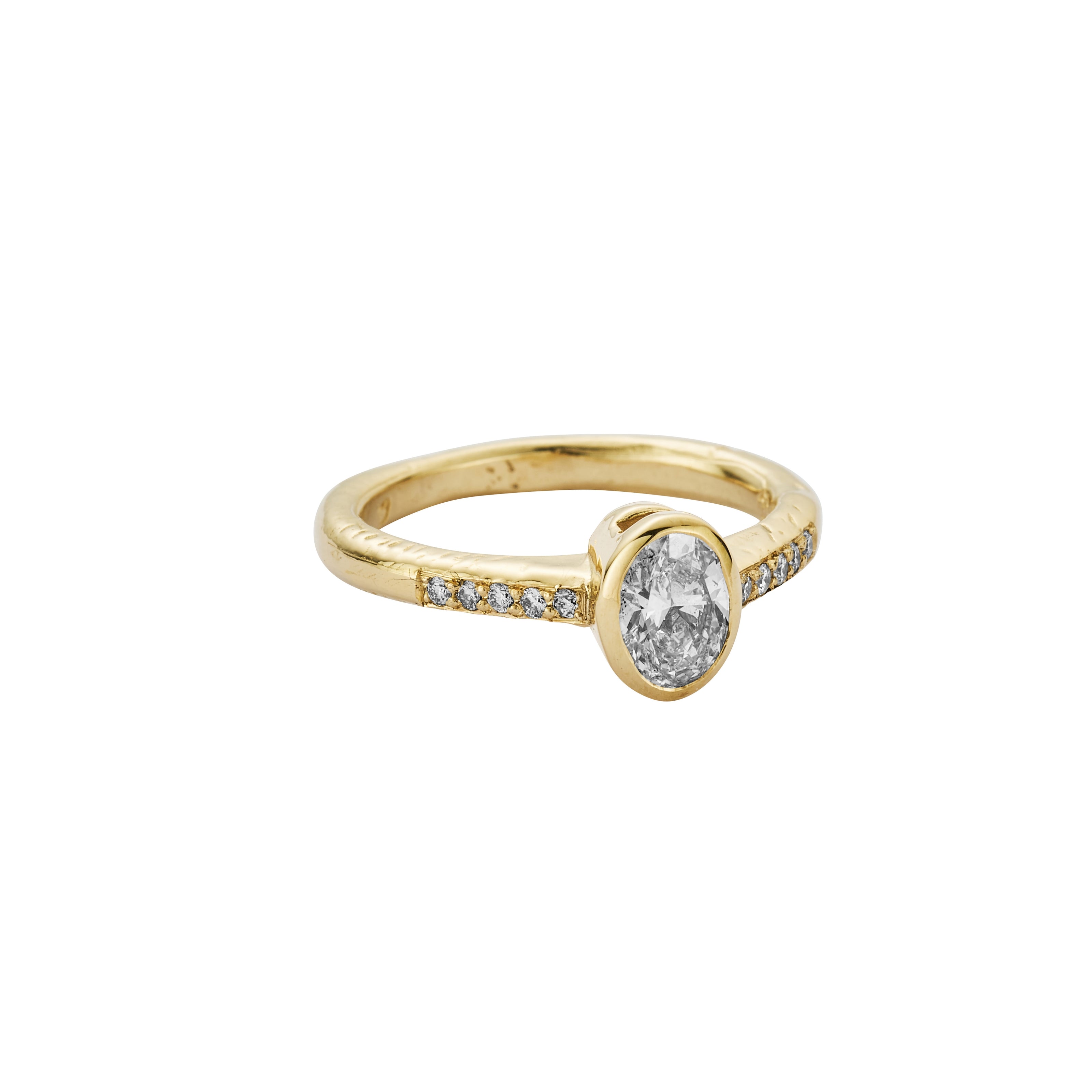 'The Story' 9ct Gold Oval 0.5ct Lab Grown Diamond Bezel Engagement Ring