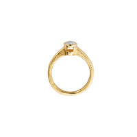 'The Story' 9ct Gold Oval 0.5ct Natural Diamond Bezel Engagement Ring
