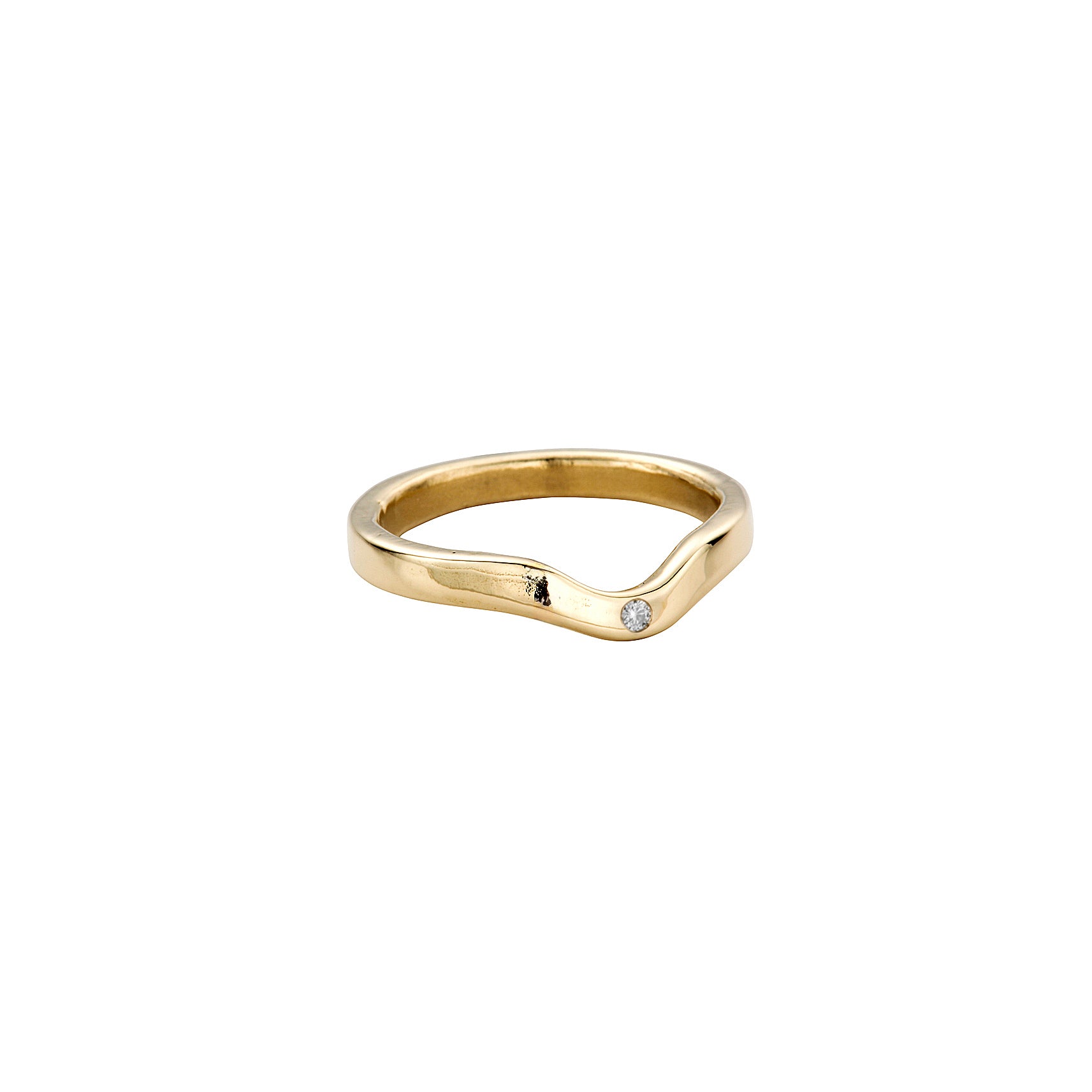 9ct Gold Wave Wedding Band