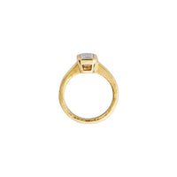 'The Heirloom' 9ct Gold Emerald 1ct Natural Diamond Bezel Engagement Ring