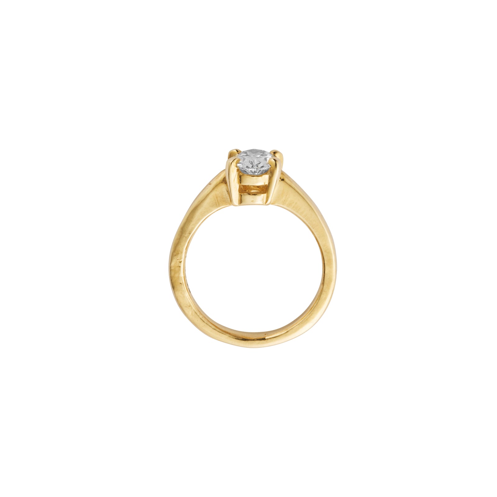 'The Story' 9ct Gold Oval 1ct Lab Grown Diamond Claw Engagement Ring