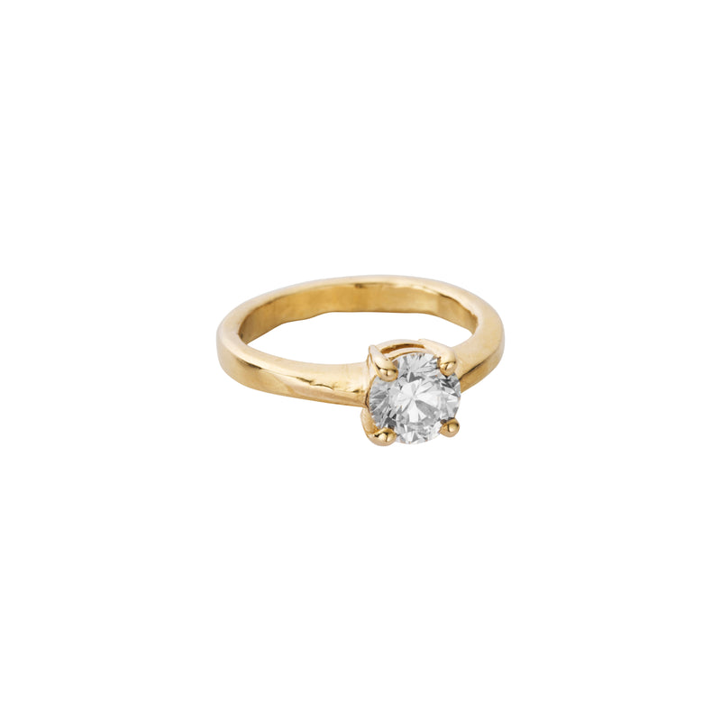 'The Eternity' 9ct Gold Round 1ct Natural Diamond Claw Engagement Ring