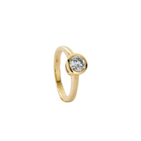 'The Eternity' 9ct Gold Round 1ct Natural Diamond Bezel Engagement Ring