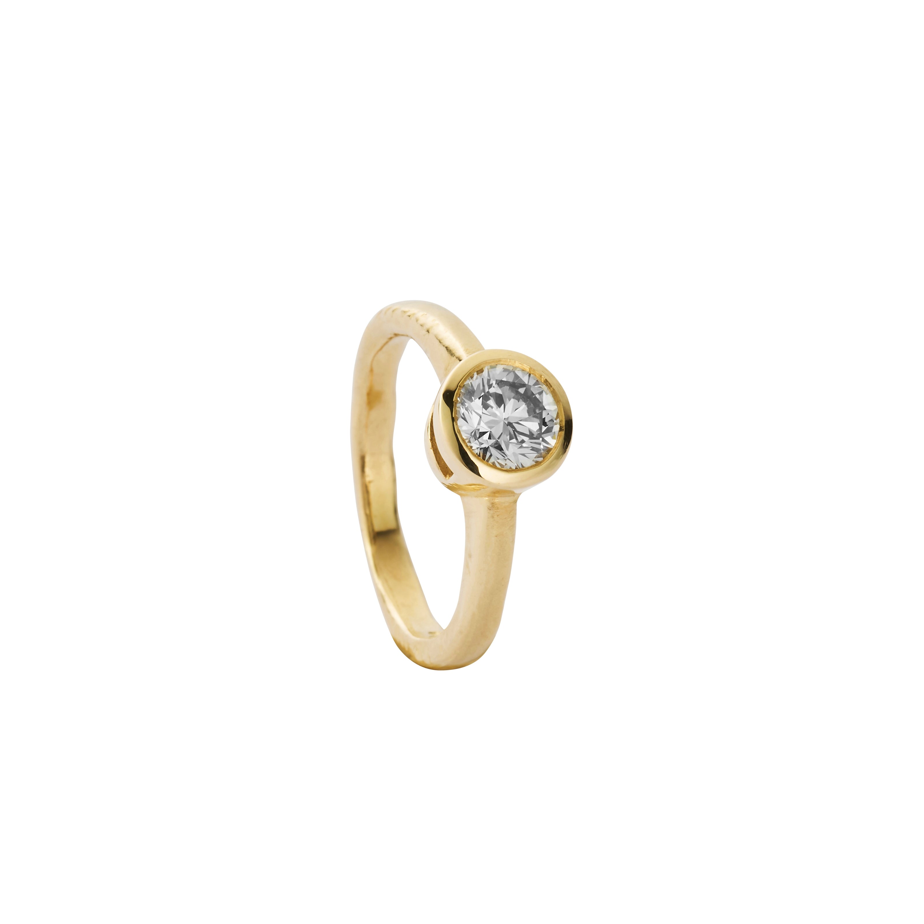 'The Eternity' 9ct Gold Round 1ct Natural Diamond Bezel Engagement Ring