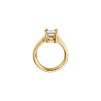 'The Heirloom' 9ct Gold Emerald 2ct Lab Grown Diamond Claw Engagement Ring