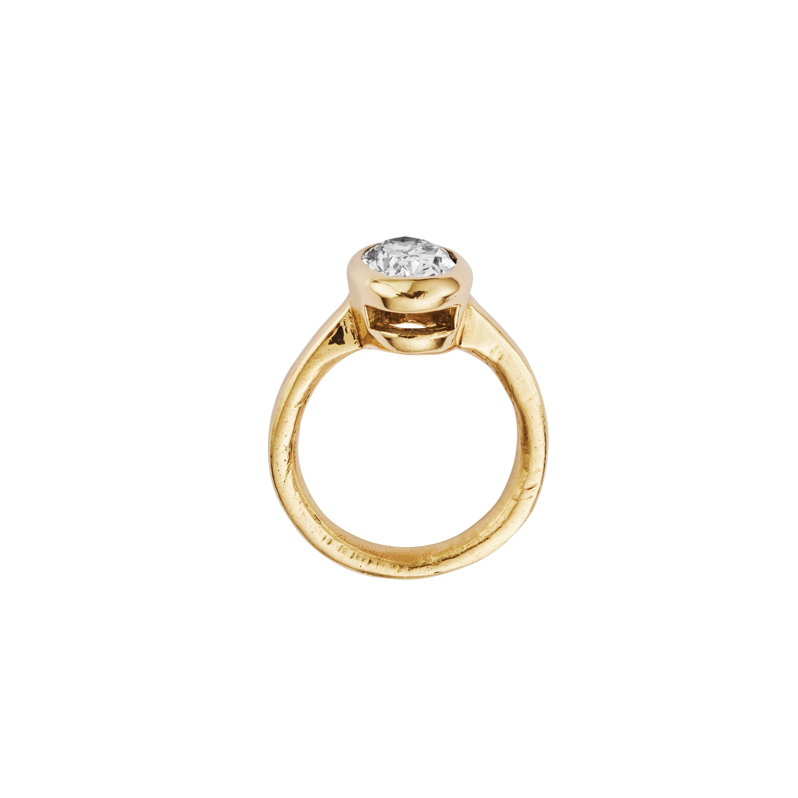 'The Story' 9ct Gold Oval 2ct Lab Grown Diamond Bezel Engagement Ring
