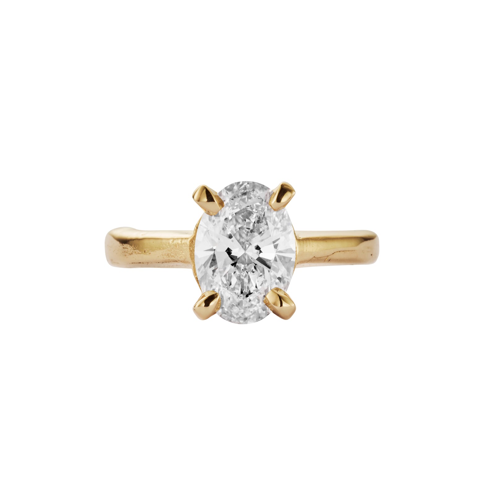 'The Story' 9ct Gold Oval 2ct Lab Grown Diamond Claw Engagement Ring