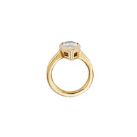 'The Muse' 9ct Gold Pear 2ct Lab Grown Diamond Bezel Engagement Ring