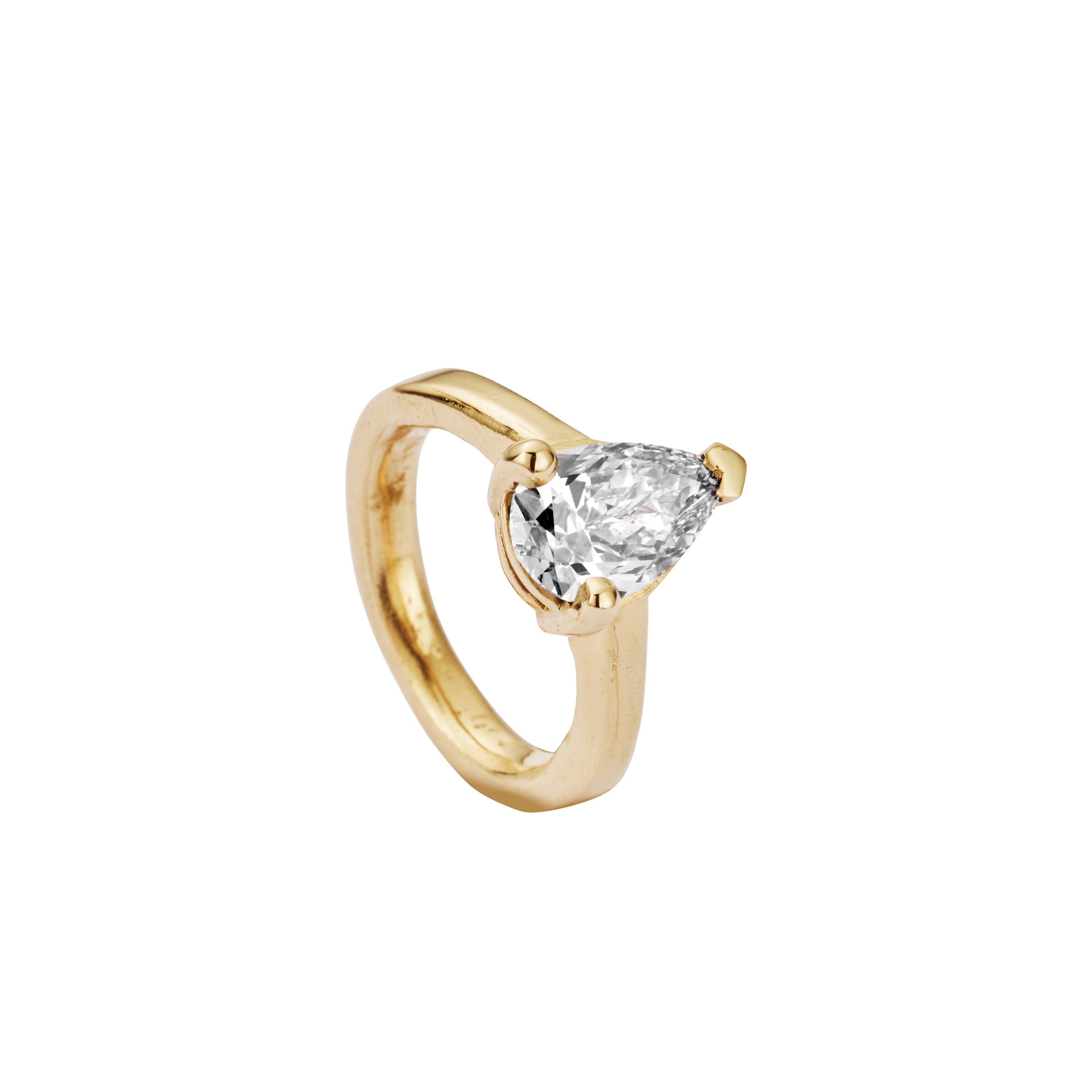 'The Muse' 9ct Gold Pear 2ct Lab Grown Diamond Claw Engagement Ring