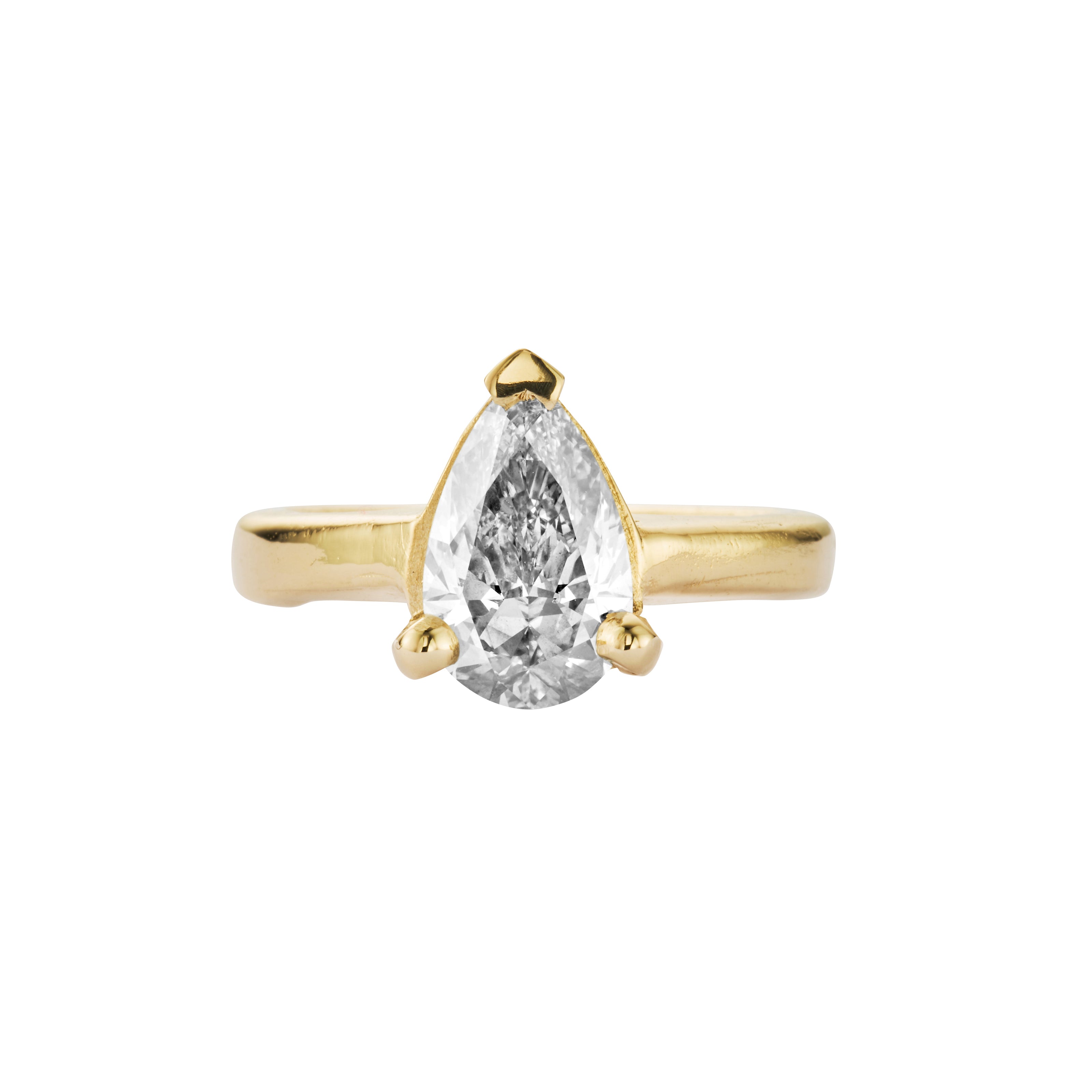'The Muse' 9ct Gold Pear 2ct Lab Grown Diamond Claw Engagement Ring
