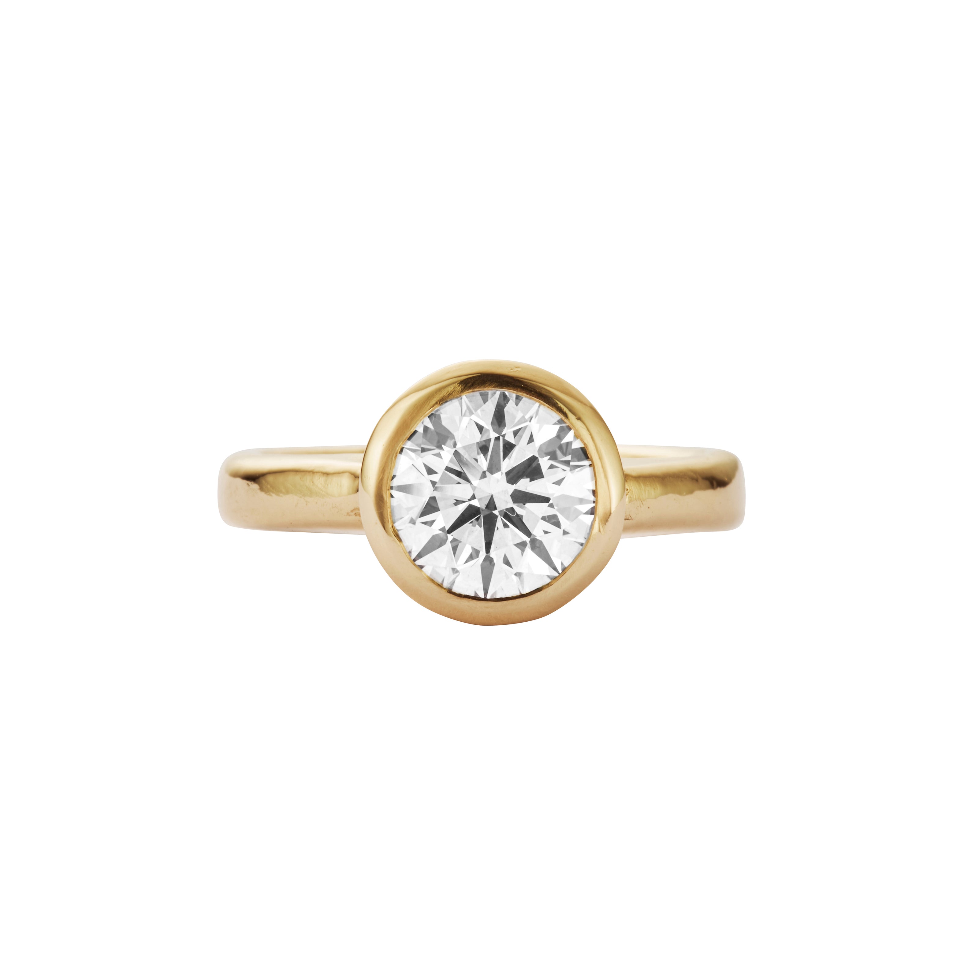 'The Eternity' 9ct Gold Round 2ct Lab Grown Diamond Bezel Engagement Ring