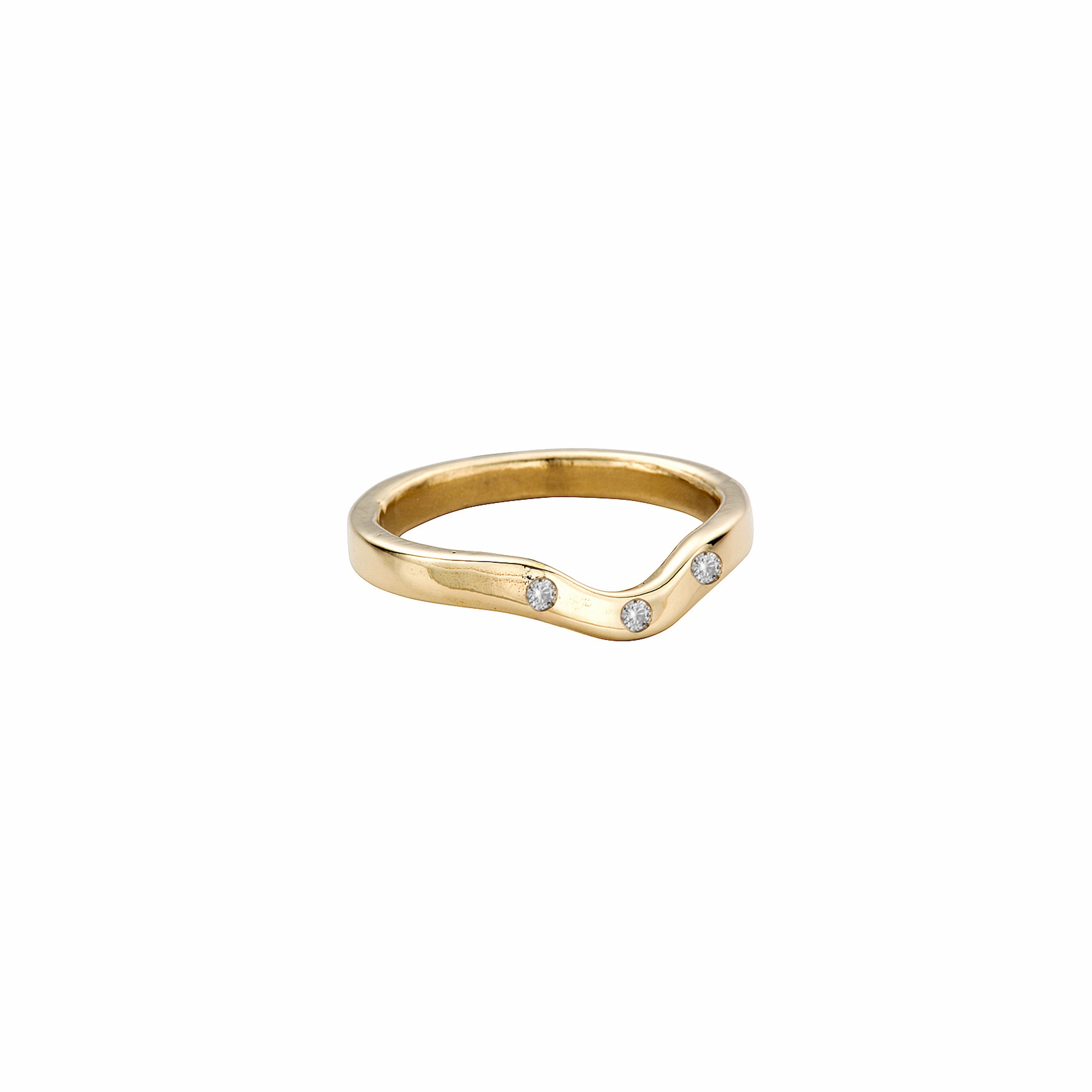 9ct Gold Wave Wedding Band