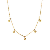 Gold Five DD Tennis Ball Necklace