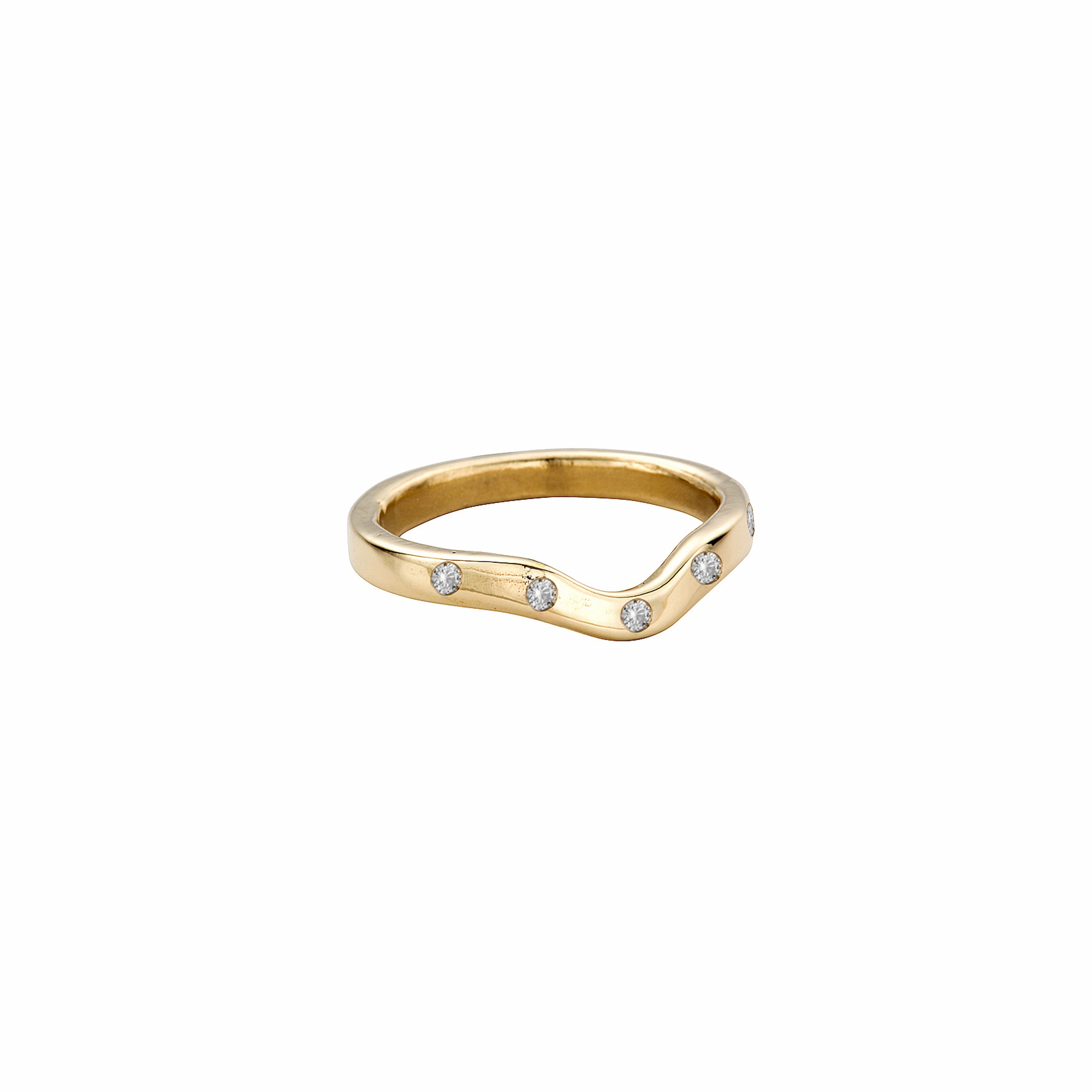 9ct Gold Wave Wedding Band