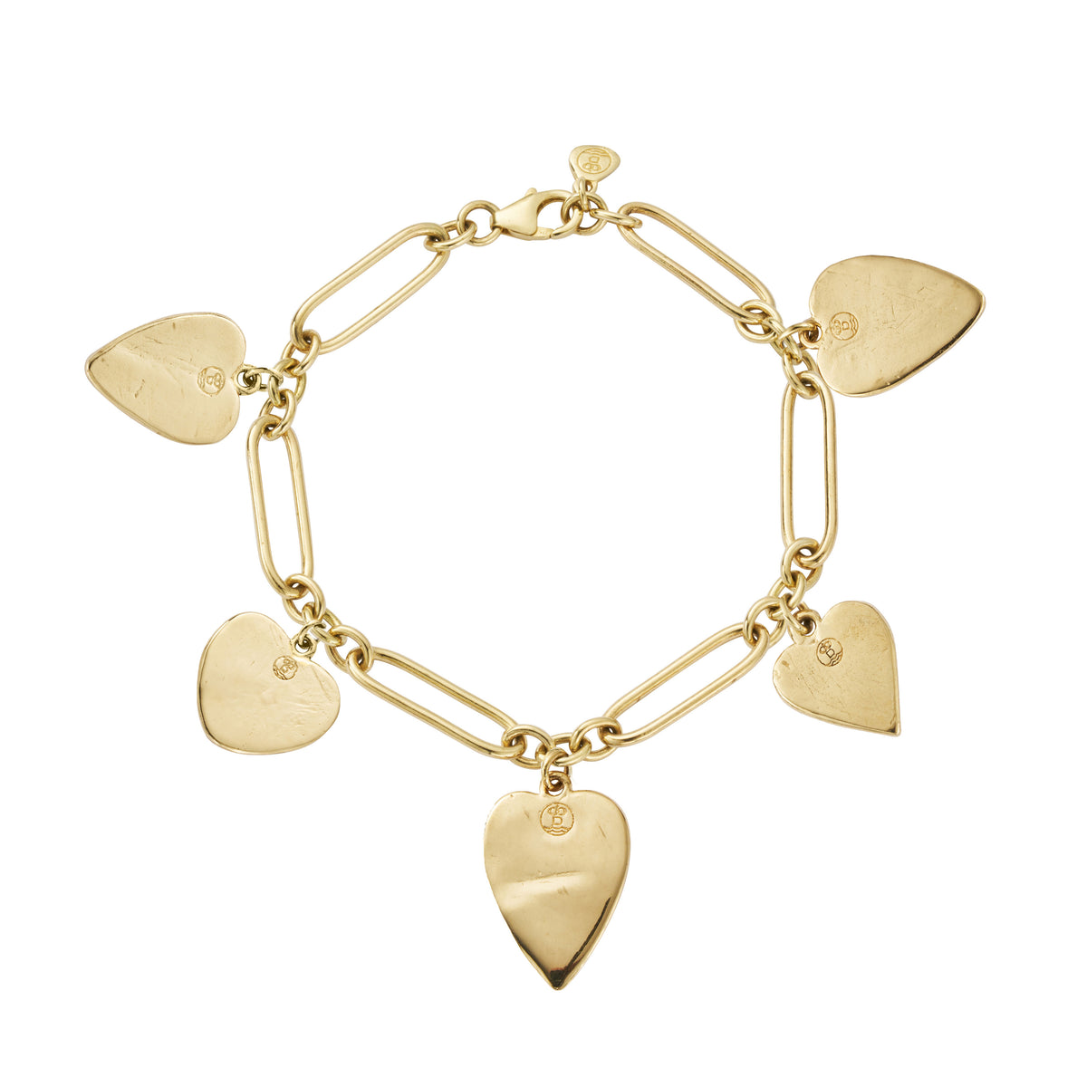Gold Heart Token Bracelet