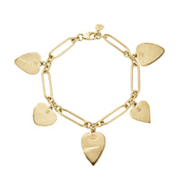 Gold Build Your Own Heart Token Bracelet