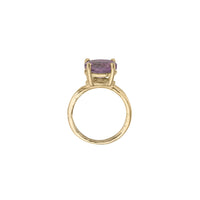 Gold Amethyst Claw Ring