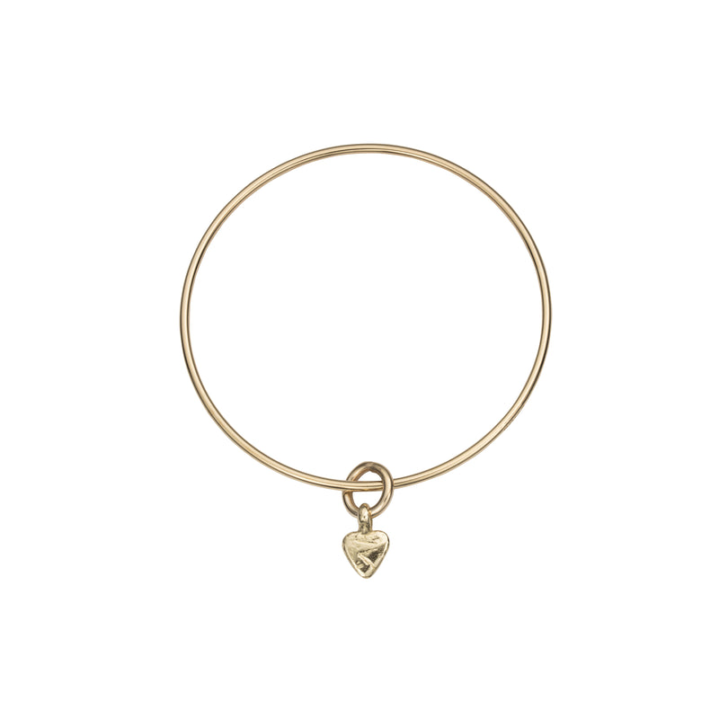 Gold Baby Heart Bangle