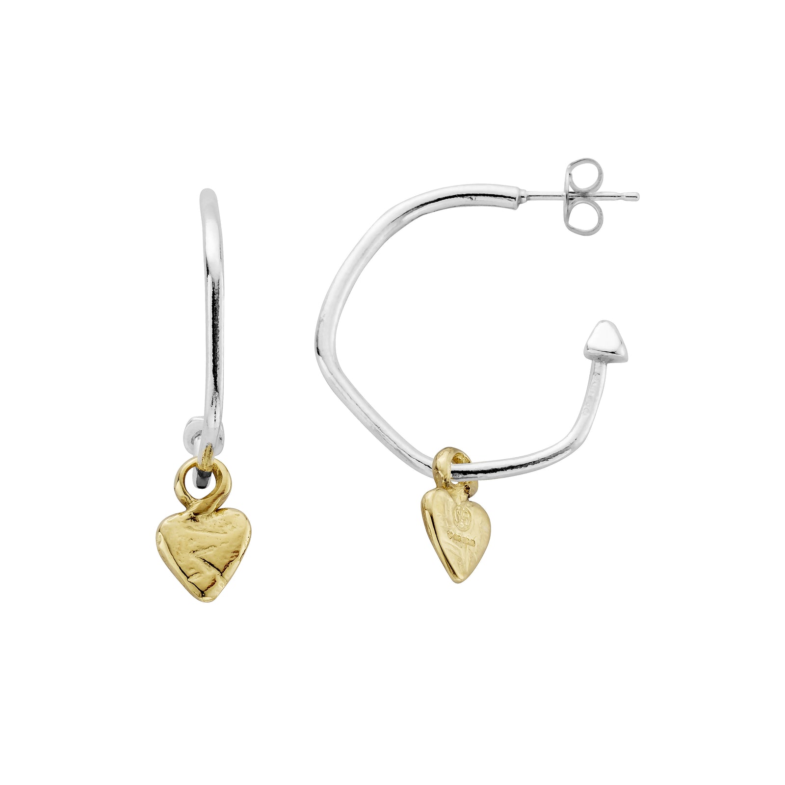 Silver Maxi Cupid Hoop Earrings