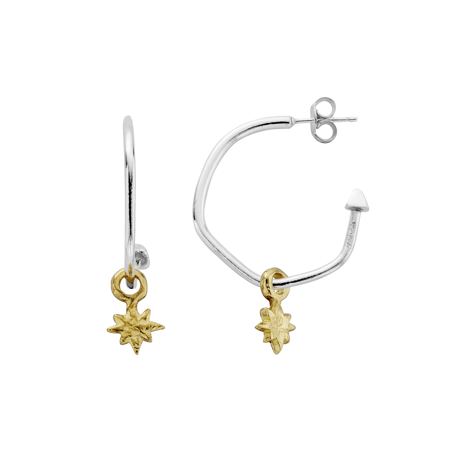 Silver Maxi Cupid Hoop Earrings