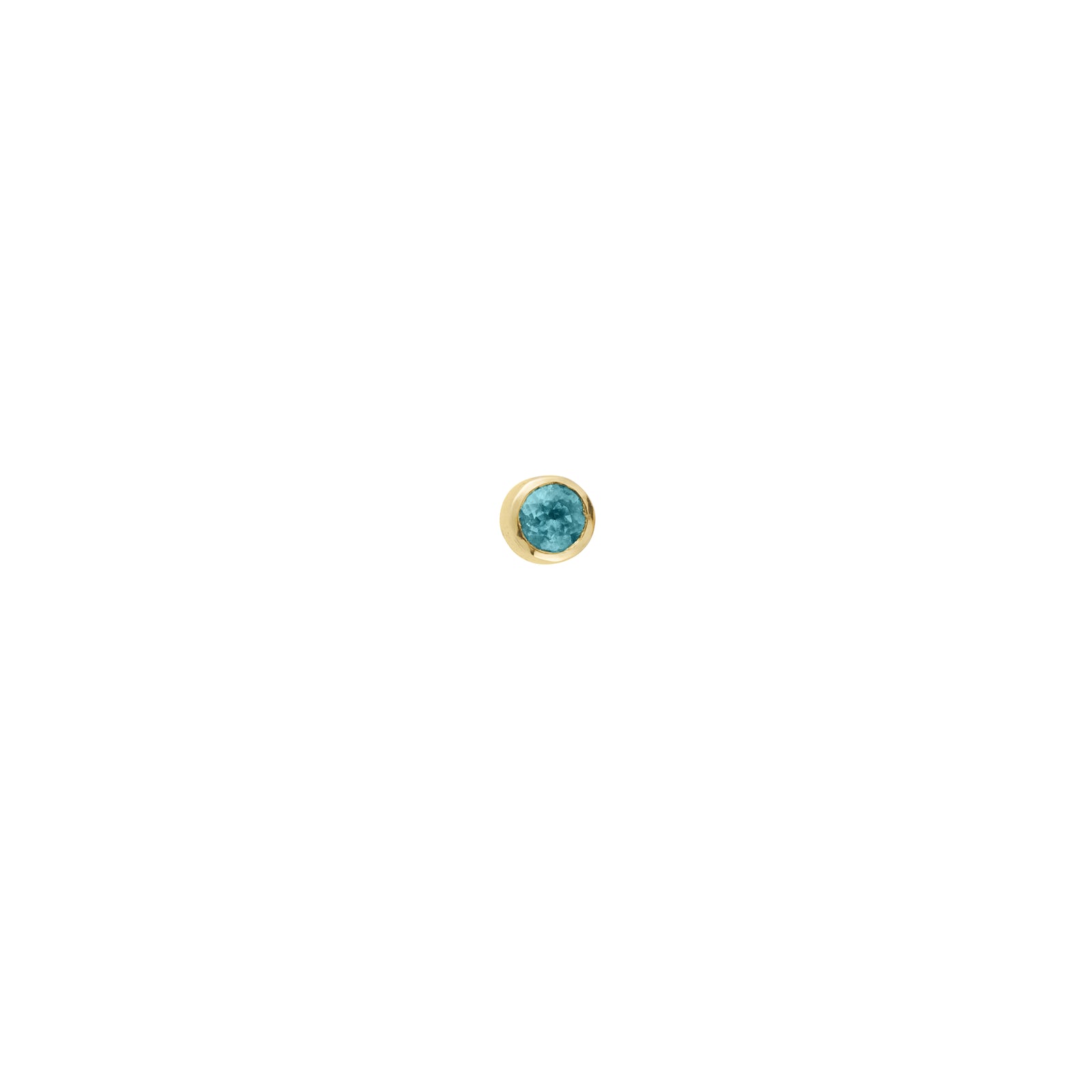 Gold Blue Topaz 'Balance' Stud Earring