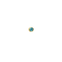 Gold Blue Topaz 'Balance' Stud Earring