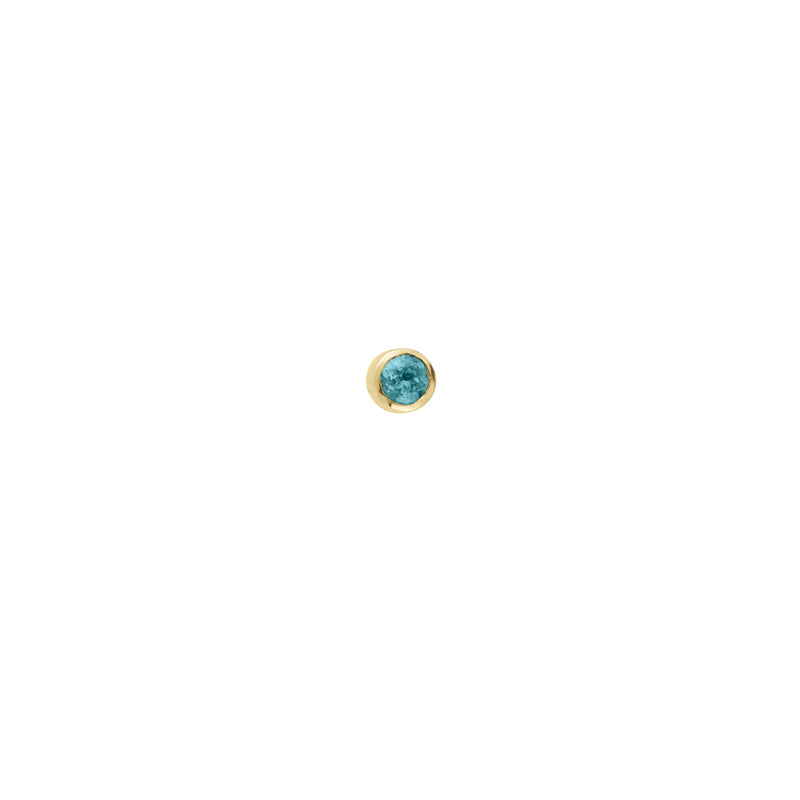 Gold Blue Topaz 'Balance' Stud Earring