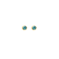 Gold Blue Topaz 'Balance' Stud Earring