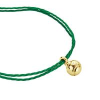 Gold DD Tennis Ball Cord Bracelet