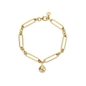 Gold DD Tennis Ball Chain Bracelet