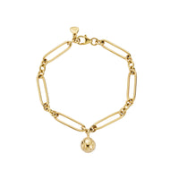 Gold DD Tennis Ball Chain Bracelet