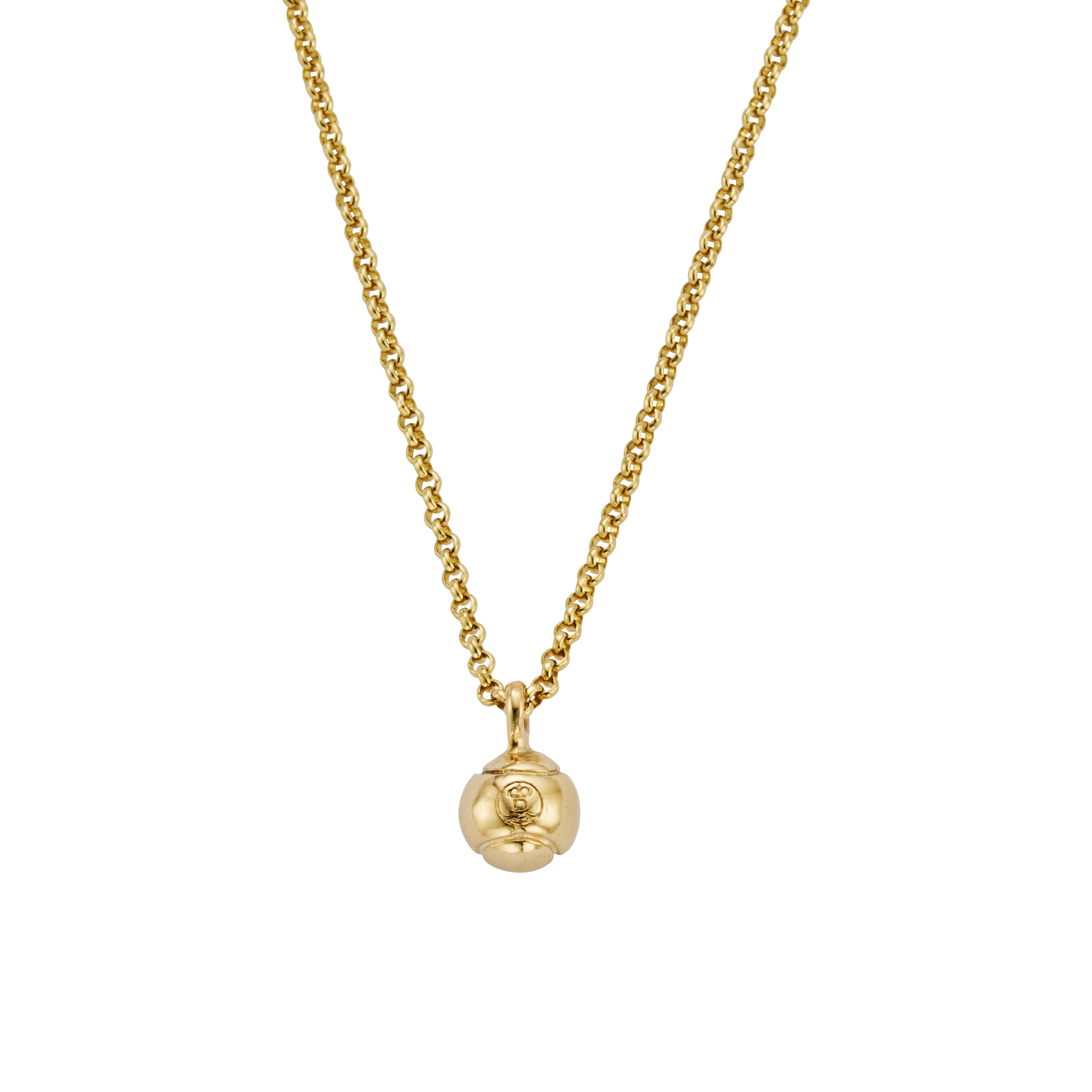 Gold DD Tennis Ball Necklace